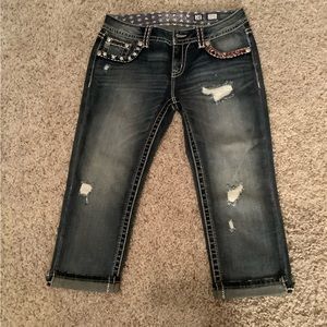 Miss Me Signature Cuffed Capri Jean